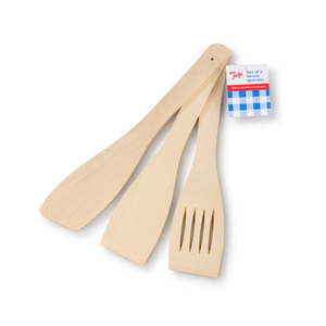 Set 3 spatules bois waxé