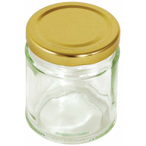 Preserving Jar with Gold screw Top Lid 190ml