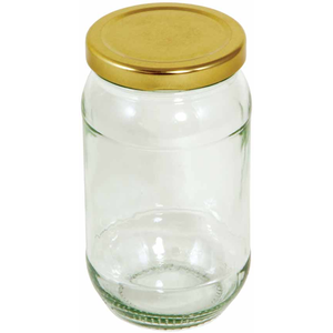 Preserving Jar with Gold screw Top Lid 454g