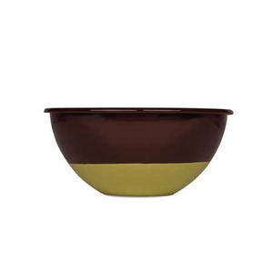 Bowl 2 kleurig chocolade/pistache Ø22cm