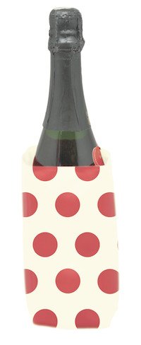 Refroidisseur de bouteille avec gel Vintage red dots