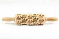 Decoratie-deegrol 23cm Camel hout