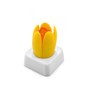 Dessous-plat silicone tulipe jaune-orange 2pc.