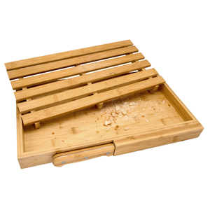 Broodplank bamboe m/mes