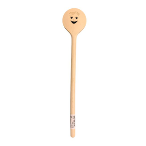 Lepel hout rond Smiley 30cm