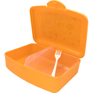 Boîte casse-croute avec diviseur + fourchette Lions