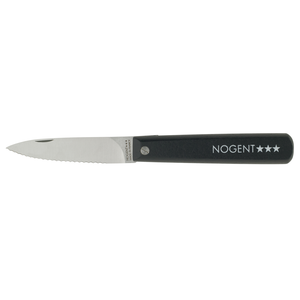 Couteau pliant 8cm Bois noir - lame crantée