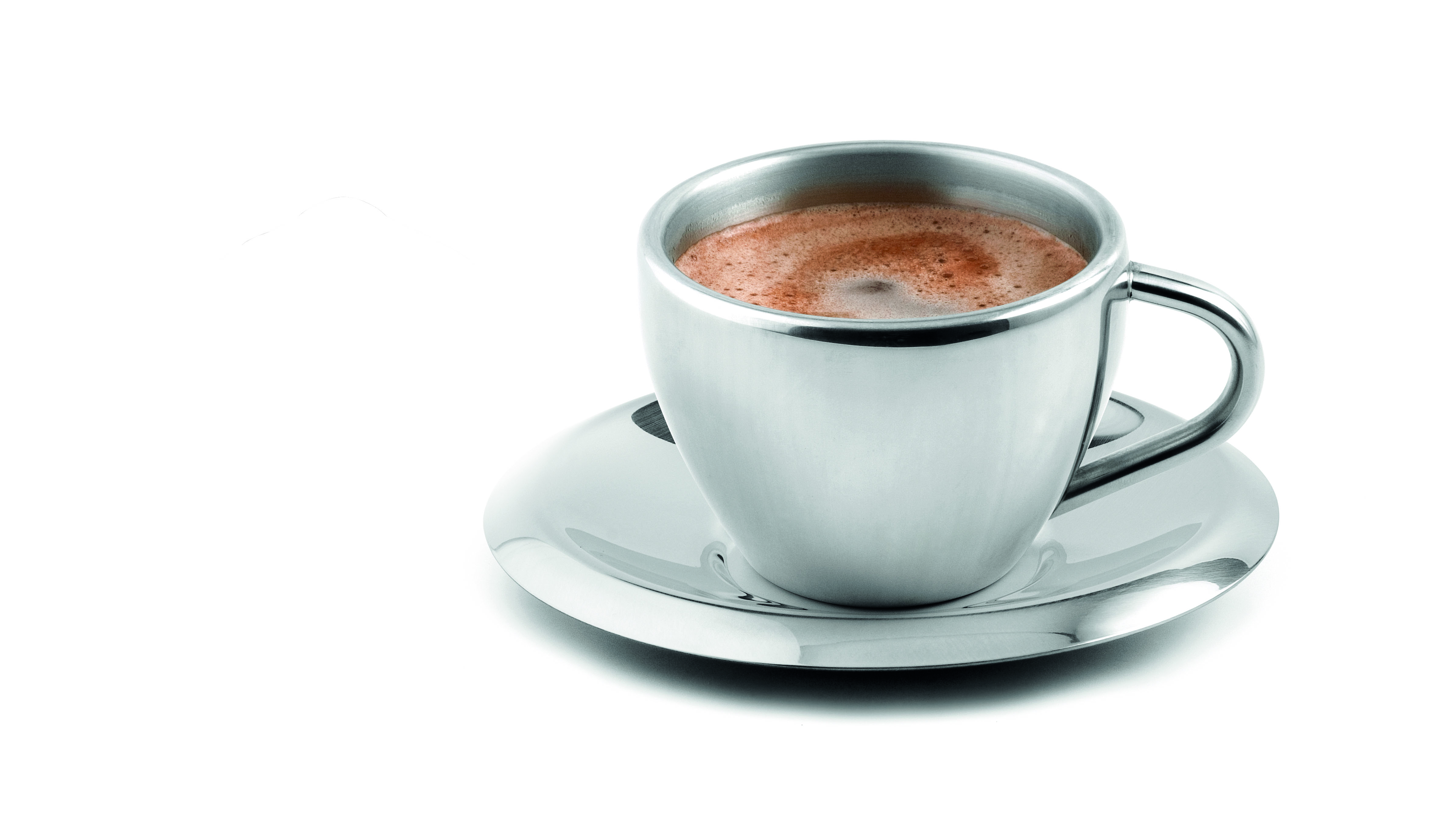 verkwistend Blaast op evenwichtig Codera | KOFFIE EN THEE | BEKER/KAN | Koffietas met schoteltje inox  dubbelwandig 120ml