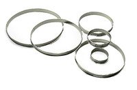 Cercle à tarte inox bords roulés Ø10cm h2cm